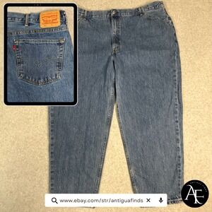 Levis 560 Comfort Fit Tapered Leg Blue Denim Jeans Mens 46x29 Medium Wash